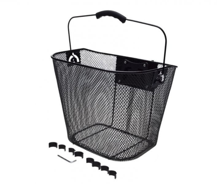 Kosz rowerowy z uchwytem na kierownicę czarny