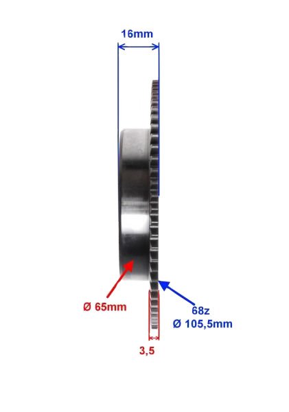 Sprzęgło jednokierunkowe rozrusznika koło 2t zipp