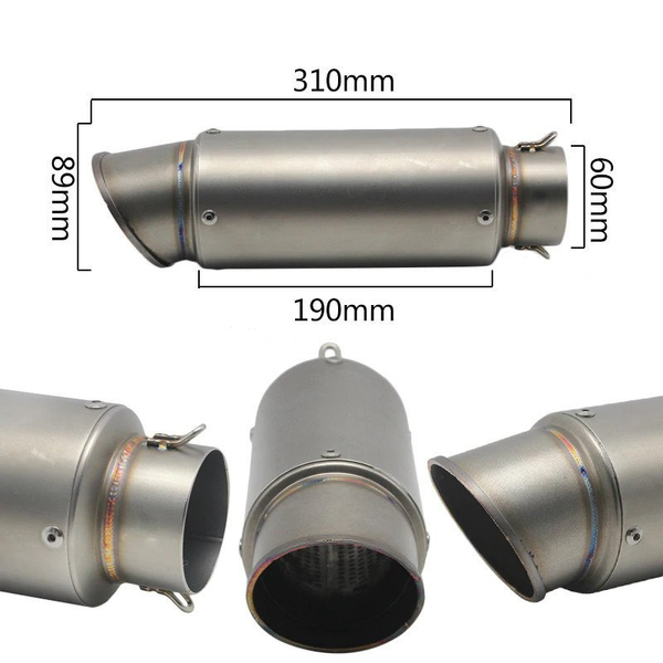 Końcówka Wydechu UNI ROUND SHORT Replika Srebrna