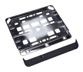 Ramka tablicy rejestracyjnej duża srebrna