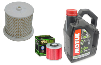 Filtr oleju powietrza olej HF145 Motul 5100 10w40 Yamaha XV535 Virago 89-96