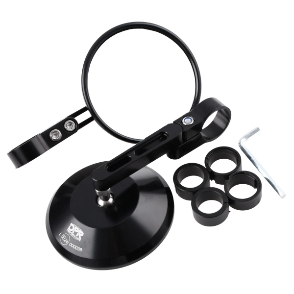 Lusterka dolne okrągłe czarne uniwersalne Evo V2 homologacja DPR Performance