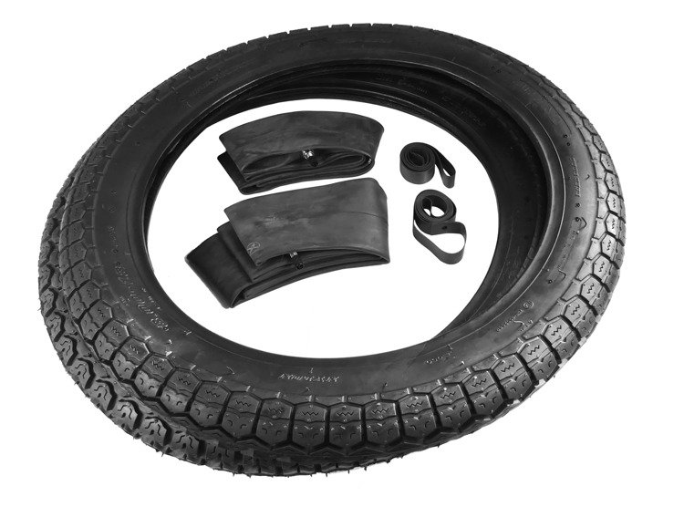 Zestaw 2x Opona 18x3.00 Dętka Fartuch Awina