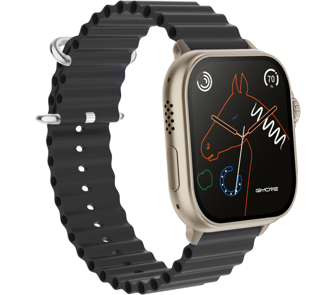 Smartwatch zegarek Rubicon męski RNCF17 czarny Tryby Sport SMS Facebook 2023