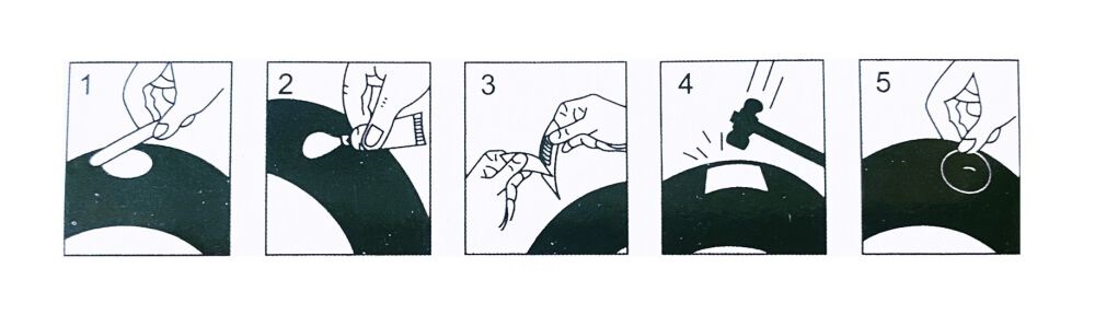 Zestaw naprawczy przebitej dętki łatki 24 sztuki + klej