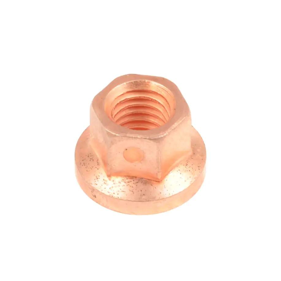 Nakrętka szpilki cylindra / głowicy M6x1 miedź