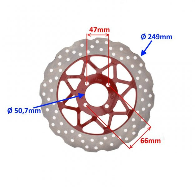 Tarcza hamulca przód przednia do junak 905 249mm