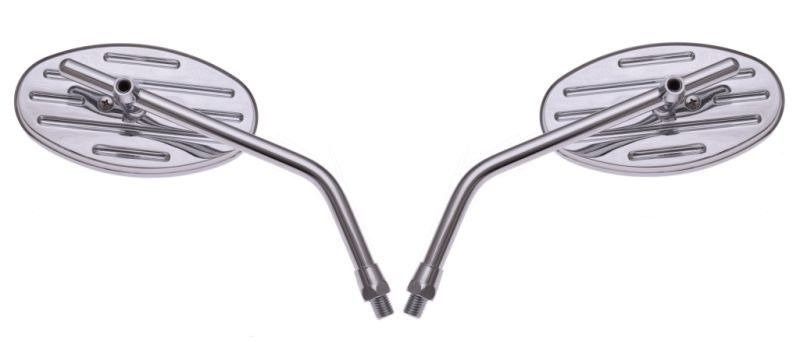 Lusterko ozdobne chrom owal m10