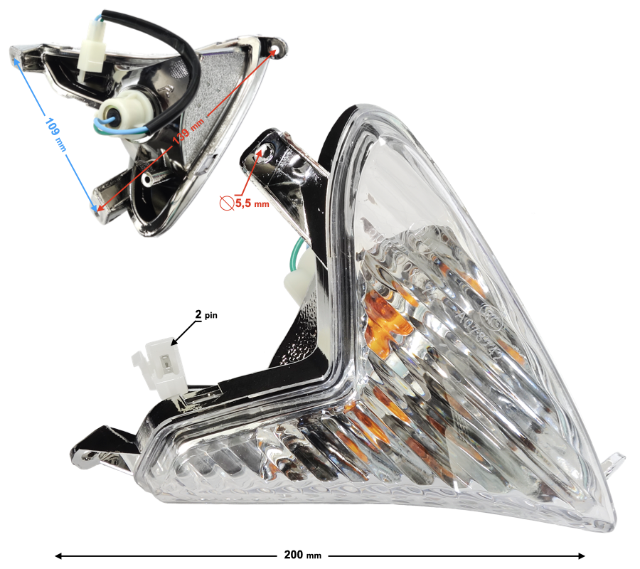 Kierunkowskaz przód prawy Barton Falcon 50 Barton Falcon 125 2