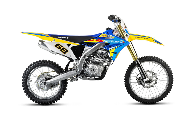 Motocykl Cross Pit Bike Barton Motor MZK 250 Żółty