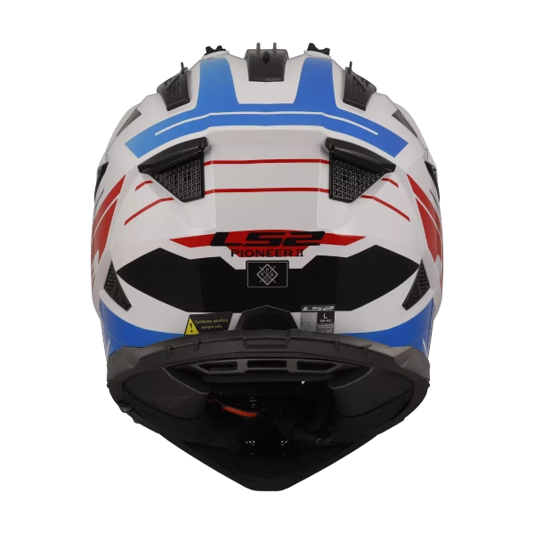 Kask LS2 MX702 Pioneer II Namib White Blue Red homologacja 22.06