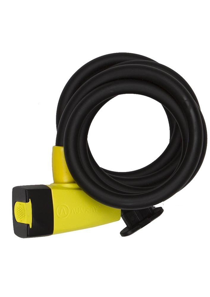 AUVRAY linka spiralna z zamkiem i uchwytem do roweru motocykla 180cm 12mm