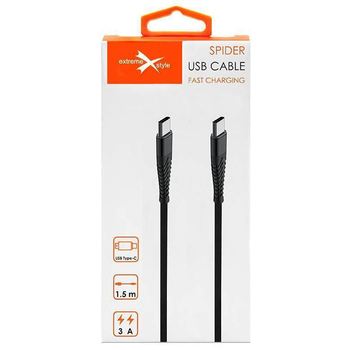 Wzmocniony kabel Spider USB typ-C - USB typ-C 1.5m