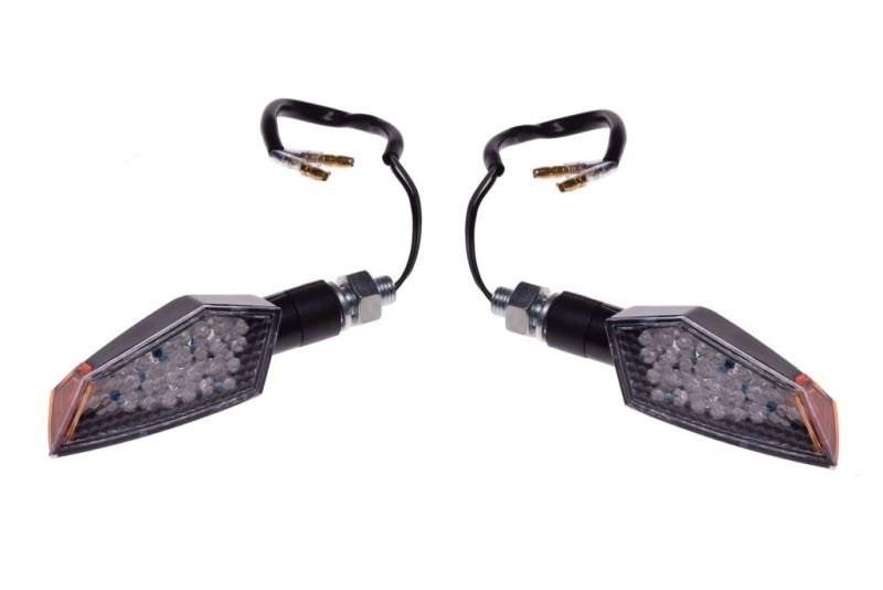Kierunkowskazy LED mini strzałki czarne homologacja