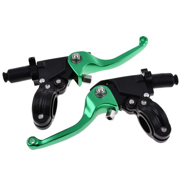 Dźwignia hamulca sprzęgła + obejmy zielone Simson DPR