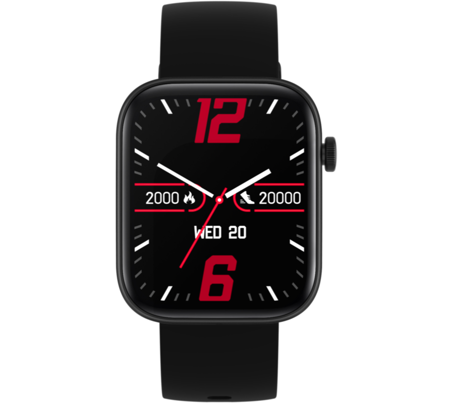 Smartwatch zegarek Rubicon czarny Bluetooth 5.1