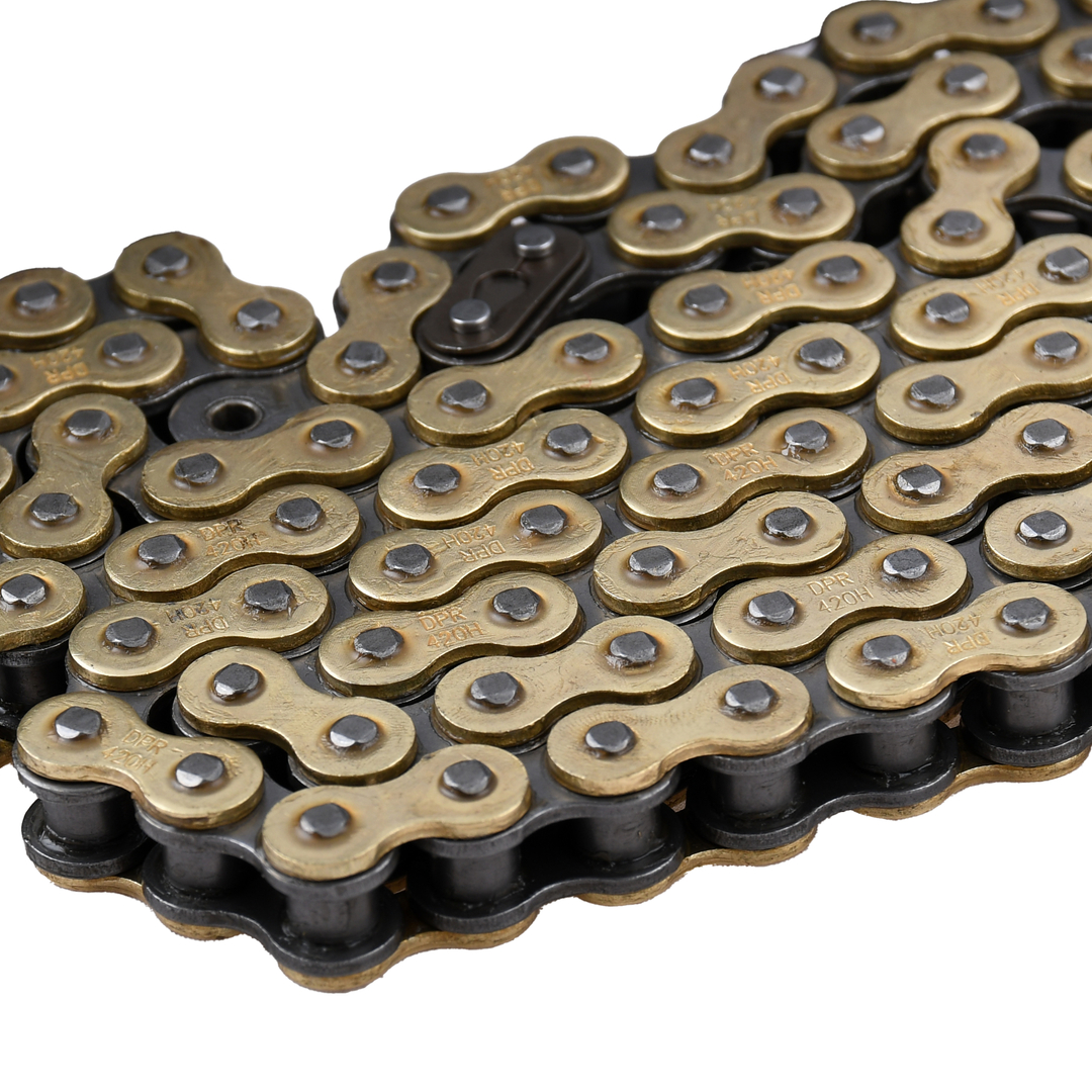 Łańcuch napędowy 112 ogniw 420H złoty wzmocniony Simson S51 DPR Performance