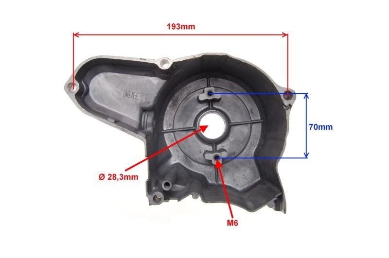 Pokrywa silnika lewa statora 4T 2 cewki czoper
