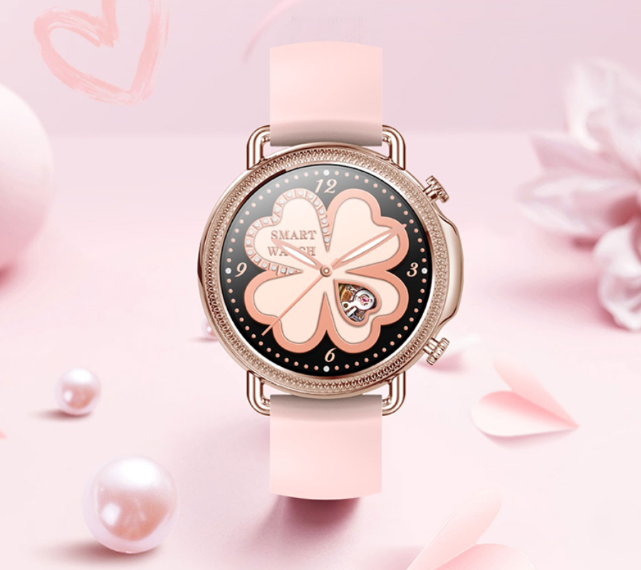 Smartwatch zegarek Rubicon damski RNBE74 Bluetooth 5.0 różowe złoto