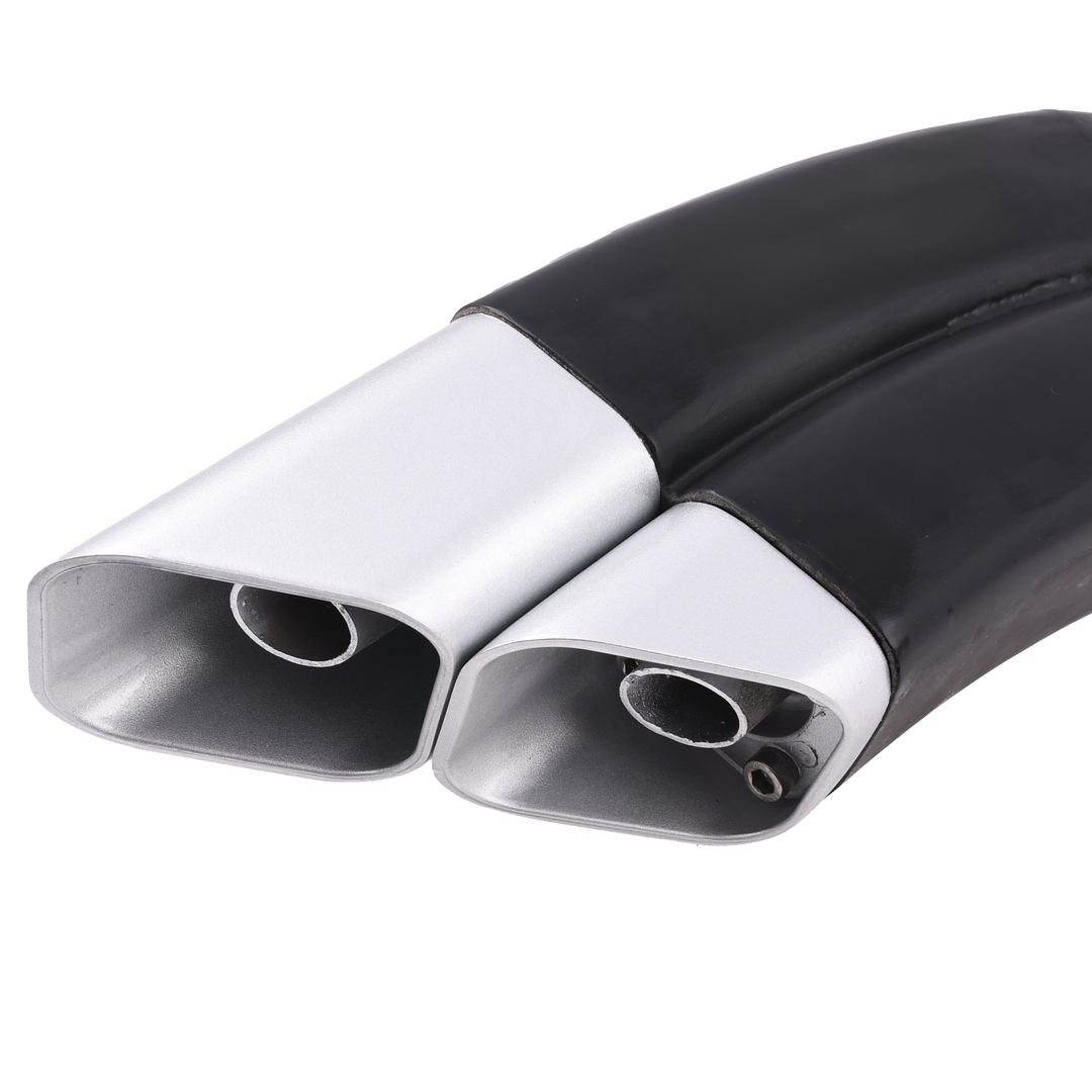 Końcówka wydechu GP Racing Double czarna podwójna rura 415mm