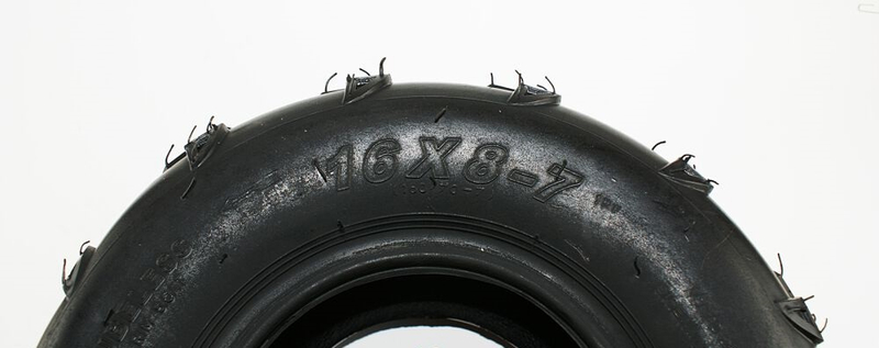 Opona 7 cali 16x8-7 (16x8.00-7) bezdętkowa 4 warstwy quad atv 110cc