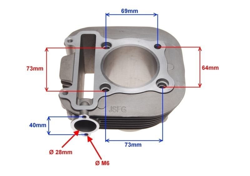 Cylinder 71,00mm atv250 rt250st loncin komplet