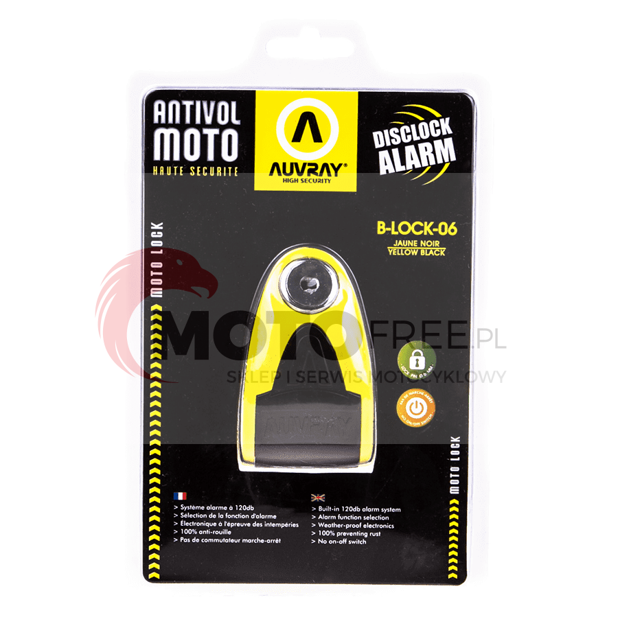 AUVRAY Blokada Tarczy 6mm z Alarmem + Przypominacz YAMAHA HONDA SUZUKI