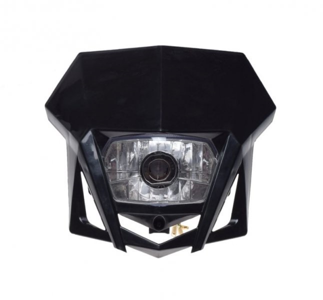 Owiewka motocyklowa przód z reflektorem czarna H4 12V 35/35W