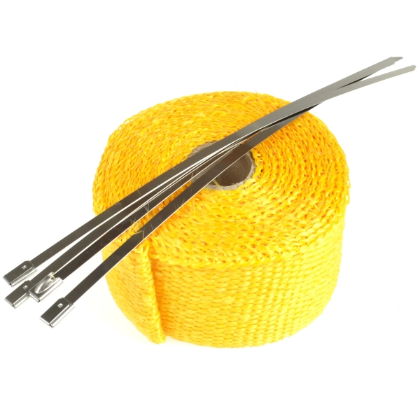 Taśma termiczna do wydechów tłumików żółta 5 metrów DPR Performance