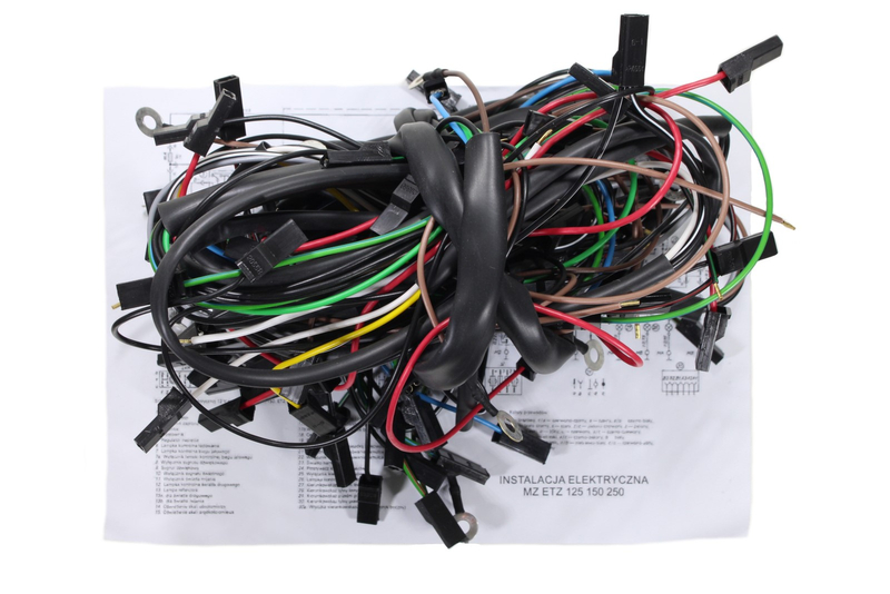 Wiązka instalacja elektryczna schemat 6V 12V MZ ETZ 150 250 251