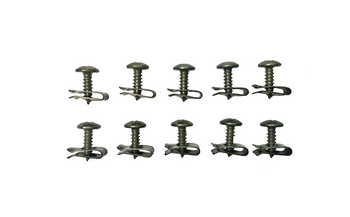 Blaszki + śruby wkręty mocowania plastików 4,8x16mm komplet