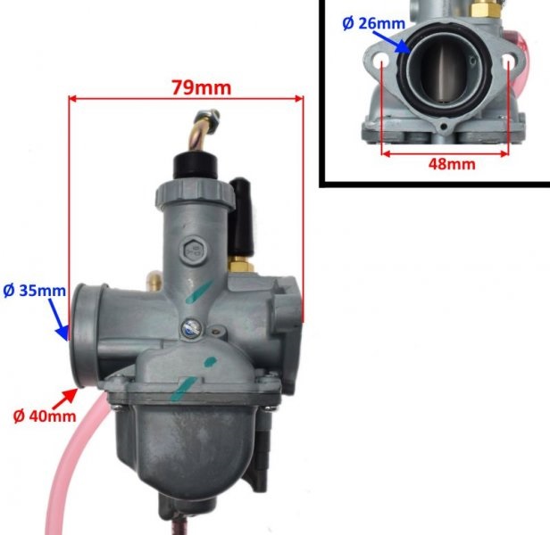 Gaźnik LiFan 125/150cc Mini Enduro ssanie na linkę