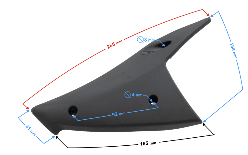 Obudowa owiewka boczna lewa motoroweru Barton FR 2