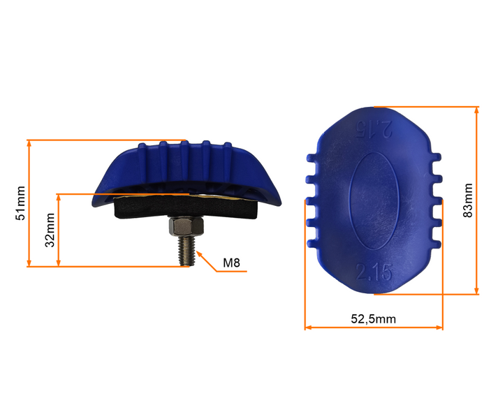 Trzymak do opon uchwyt rim lock 2,15 cala niebieski