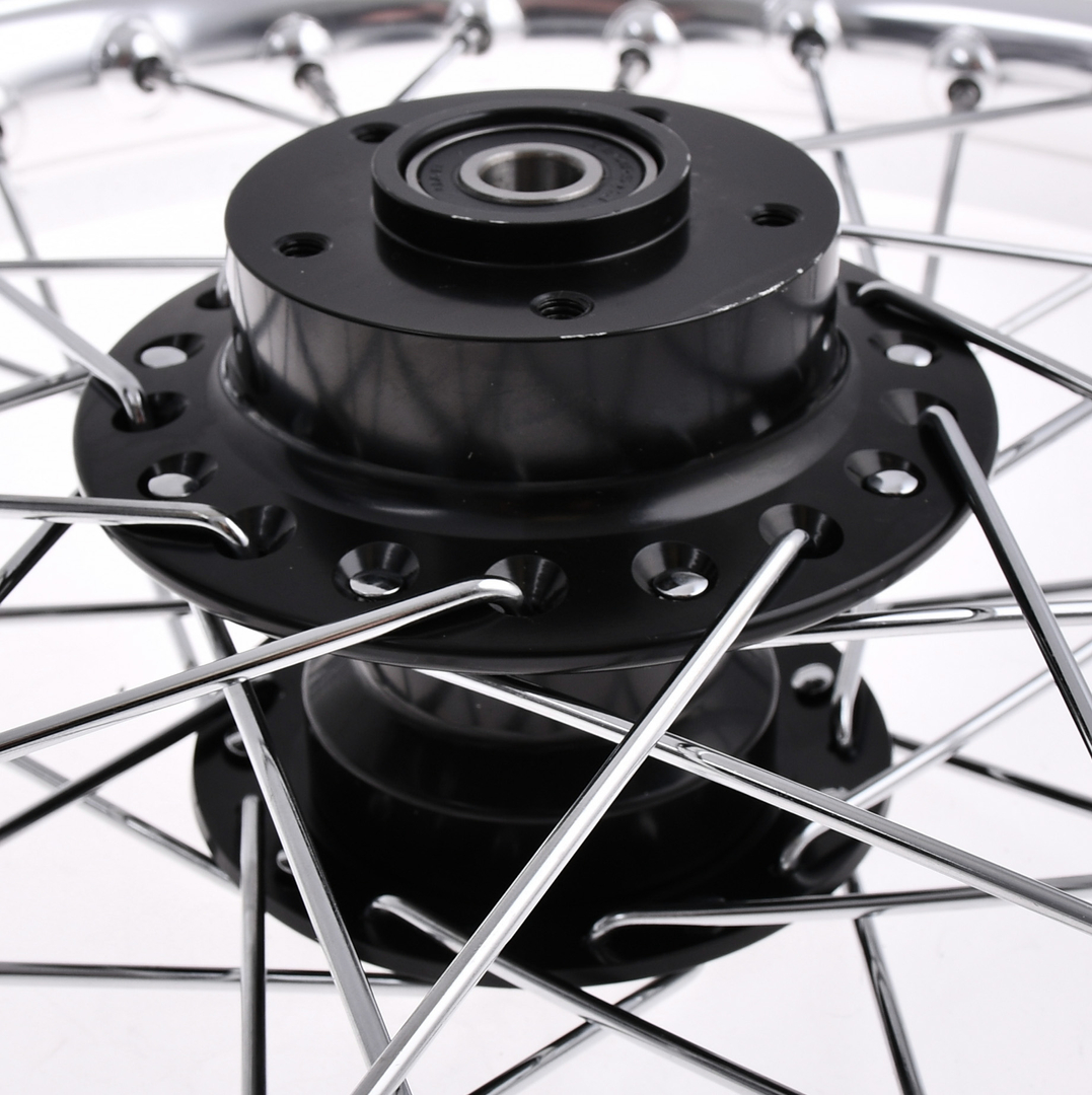 Koło jezdne 2,15x16 Simson S51 alu szprychy chrom DPR