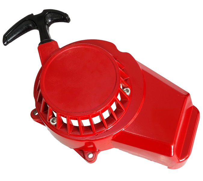 Pokrywa silnika - szarpaka do motoroweru Pocket Bike aluminiowa czerwona