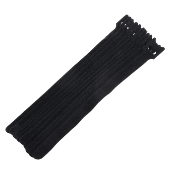 Opaska rzep czarna organizer instalacji elektrycznej 210x12mm 10 sztuk