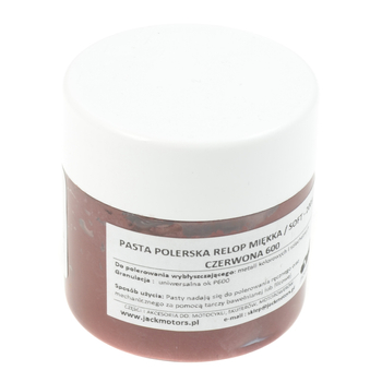 Pasta polerska miękka Relop czerwona P600 metale kolorowe i szlachetne 200g