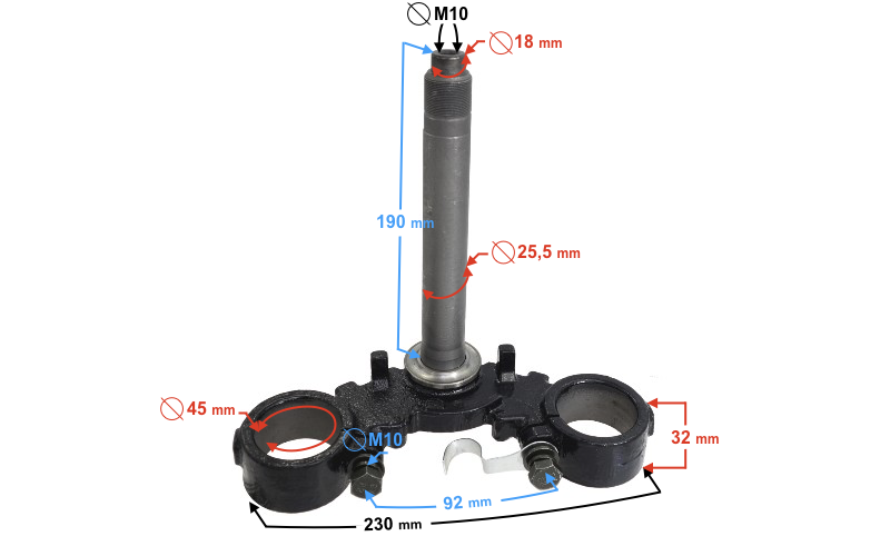 Sztyca półka zawieszenia do motoroweru Barton FR 2