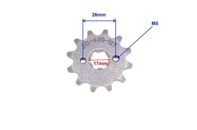 Zębatka przód zdawcza 12z 420 + zabezpieczenie