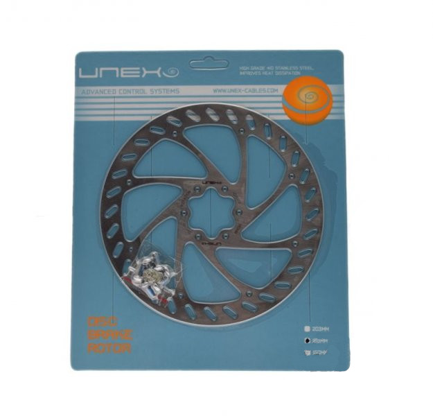 Tarcza hamulca rowerowa unex 180 mm przód tył 