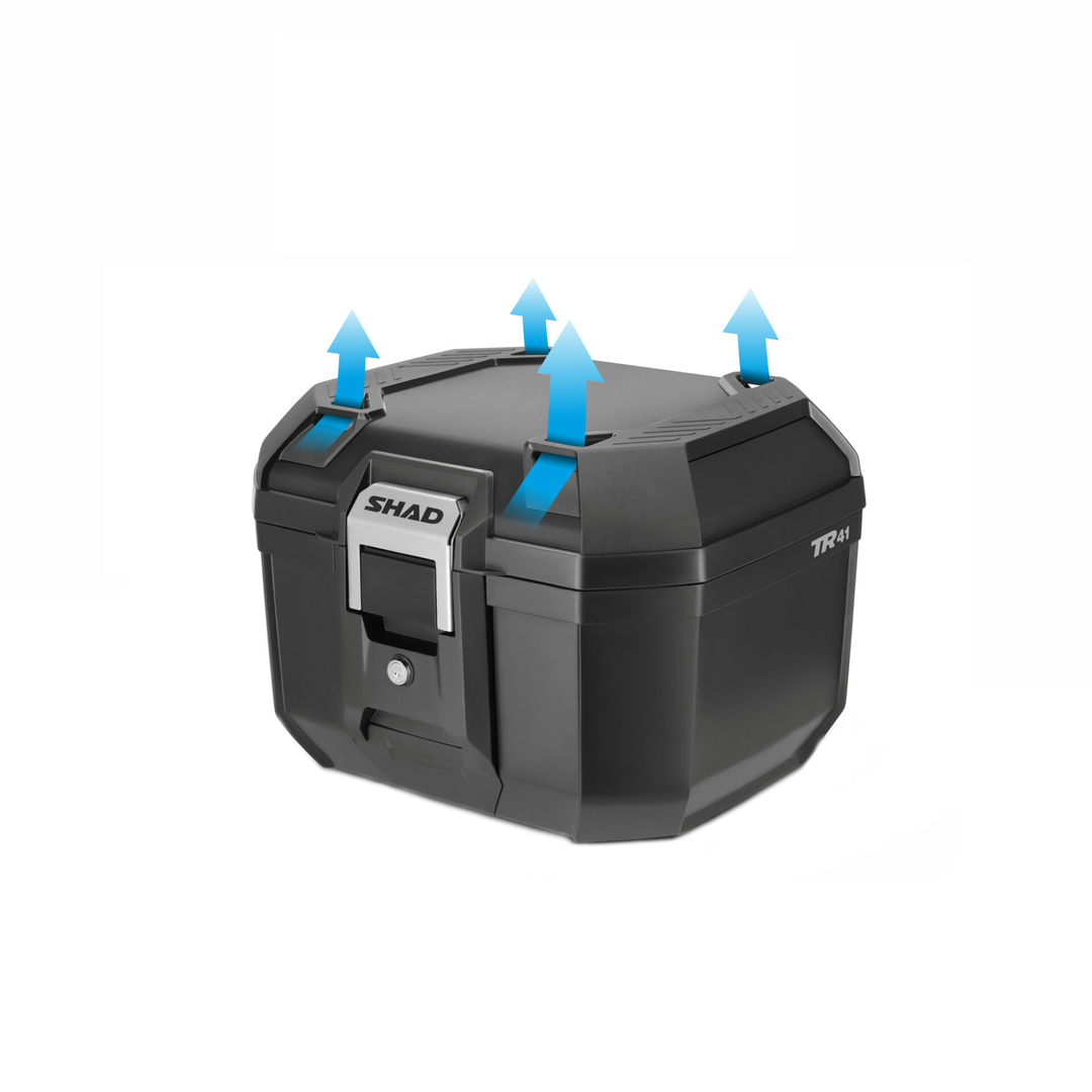 Kufer motocyklowy SHAD Terra TR41 41l na 2 kaski typu jet 46,5x40,8x31,5 cm
