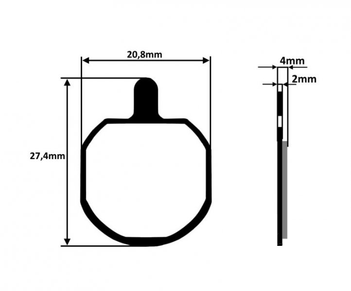 Klocki hamulca rowerowe tarczowe półmetaliczne