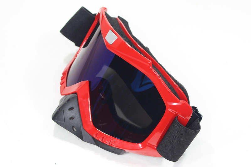 Gogle ochronne motocyklowe WB B-02 cross enduro atv quad czerwone