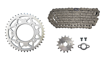 Zestaw napędowy zębatka przód 15z tył 41z łańcuch 428 pitbike MRF KXD Kayo