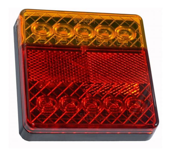 Lamp Tylna Zespolona LED PŁASKA 4-Funkcje 10LED