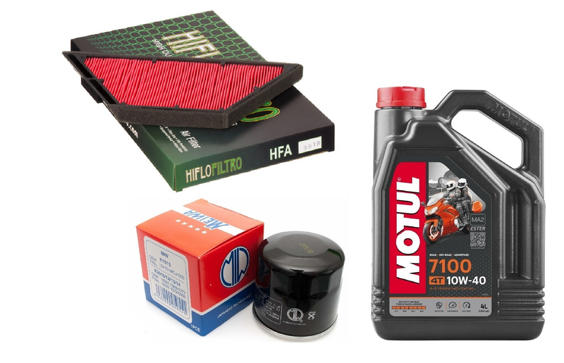 Filtr oleju powietrza olej HF204 Motul 10w40 Kawasaki GTR1400 ZZR1400 07-17