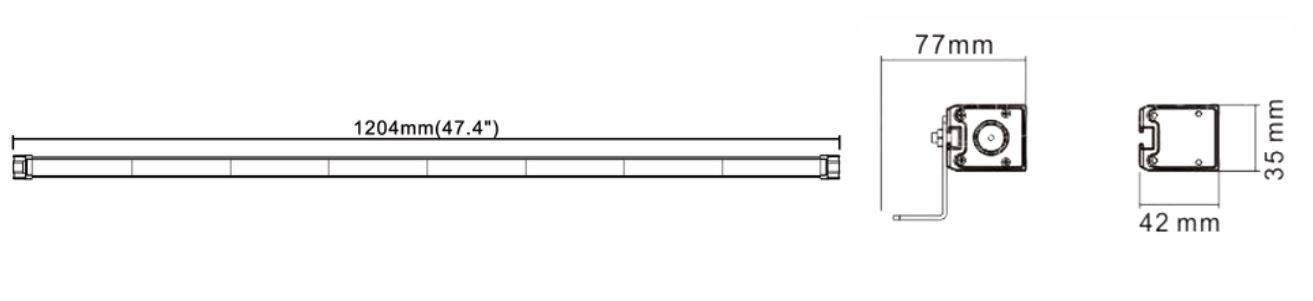 Belka Ostrzegawcza 72Led 1204x35 R65 R10 Na Śruby