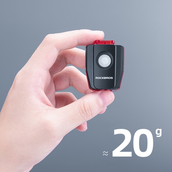 ROCKBROS Lampka rowerowa tylna IPX5 3 tryby 200mAH