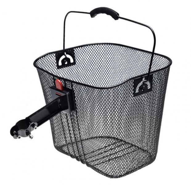Kosz rowerowy bagażowy przód uchwyt stalowy 1 1/8